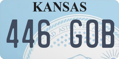 KS license plate 446GOB