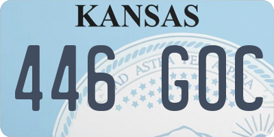 KS license plate 446GOC
