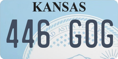 KS license plate 446GOG