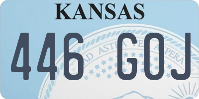 KS license plate 446GOJ