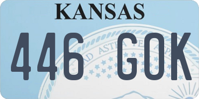 KS license plate 446GOK