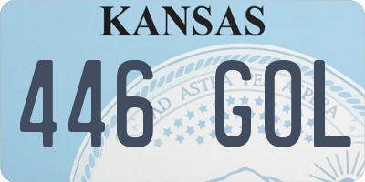 KS license plate 446GOL
