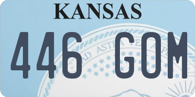 KS license plate 446GOM