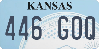 KS license plate 446GOQ