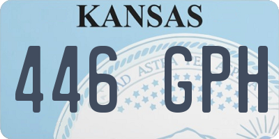 KS license plate 446GPH