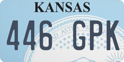 KS license plate 446GPK