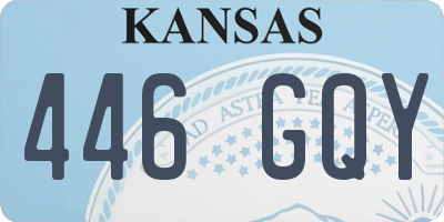 KS license plate 446GQY