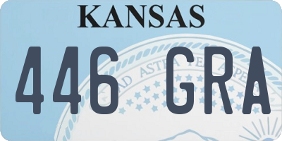 KS license plate 446GRA