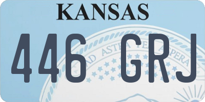 KS license plate 446GRJ