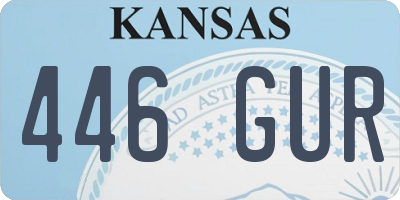 KS license plate 446GUR