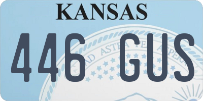 KS license plate 446GUS