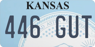 KS license plate 446GUT
