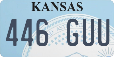 KS license plate 446GUU