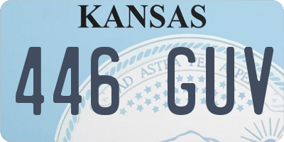 KS license plate 446GUV