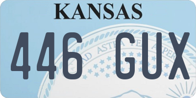 KS license plate 446GUX