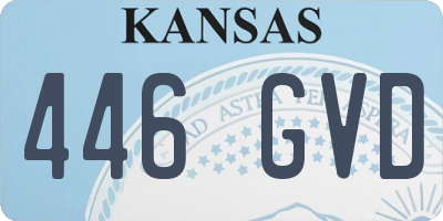 KS license plate 446GVD