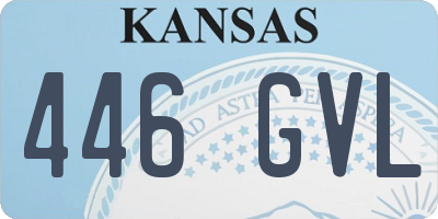 KS license plate 446GVL