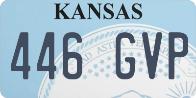 KS license plate 446GVP
