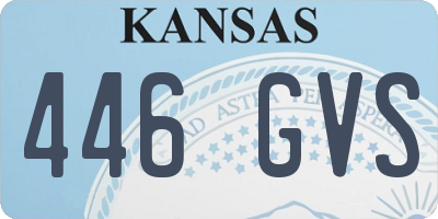 KS license plate 446GVS