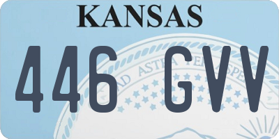 KS license plate 446GVV