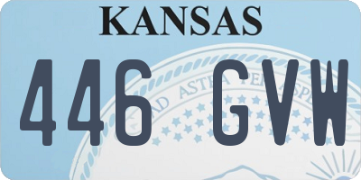 KS license plate 446GVW