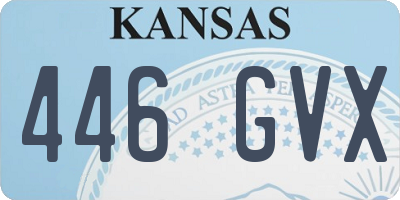 KS license plate 446GVX