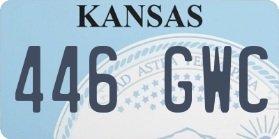 KS license plate 446GWC