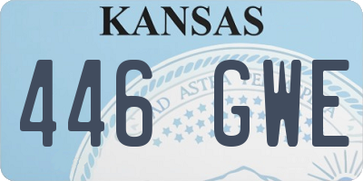 KS license plate 446GWE