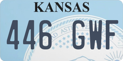 KS license plate 446GWF