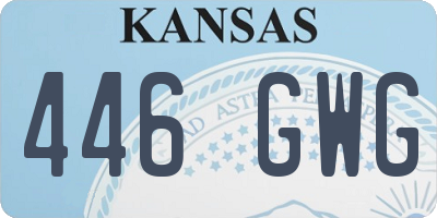 KS license plate 446GWG