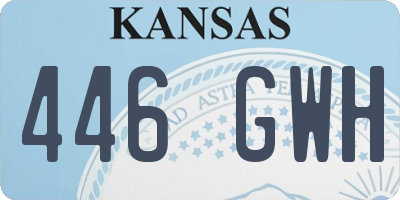 KS license plate 446GWH