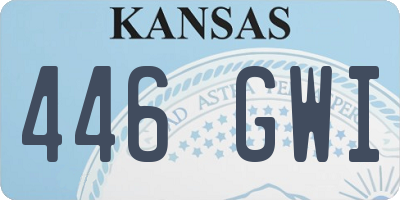 KS license plate 446GWI