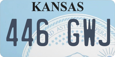 KS license plate 446GWJ