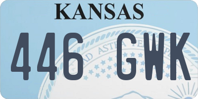 KS license plate 446GWK
