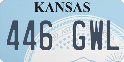 KS license plate 446GWL