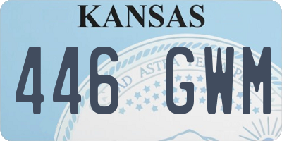 KS license plate 446GWM