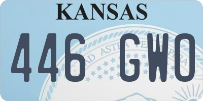 KS license plate 446GWO