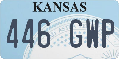 KS license plate 446GWP