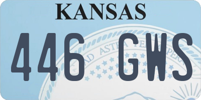 KS license plate 446GWS