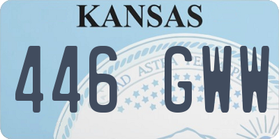 KS license plate 446GWW