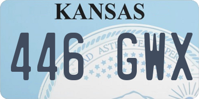 KS license plate 446GWX