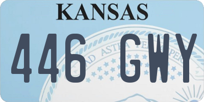 KS license plate 446GWY
