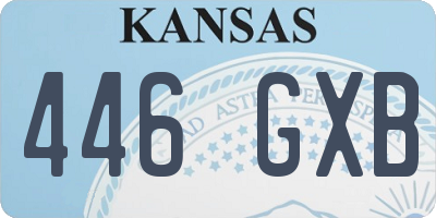 KS license plate 446GXB
