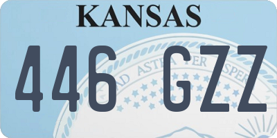 KS license plate 446GZZ