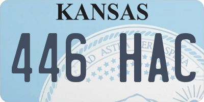 KS license plate 446HAC