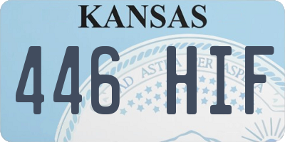 KS license plate 446HIF