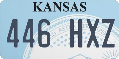 KS license plate 446HXZ
