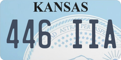 KS license plate 446IIA