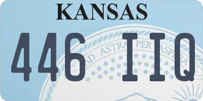 KS license plate 446IIQ