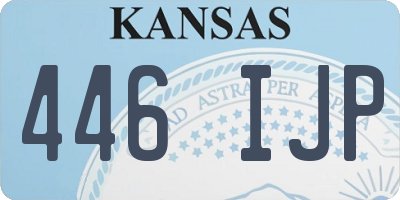 KS license plate 446IJP
